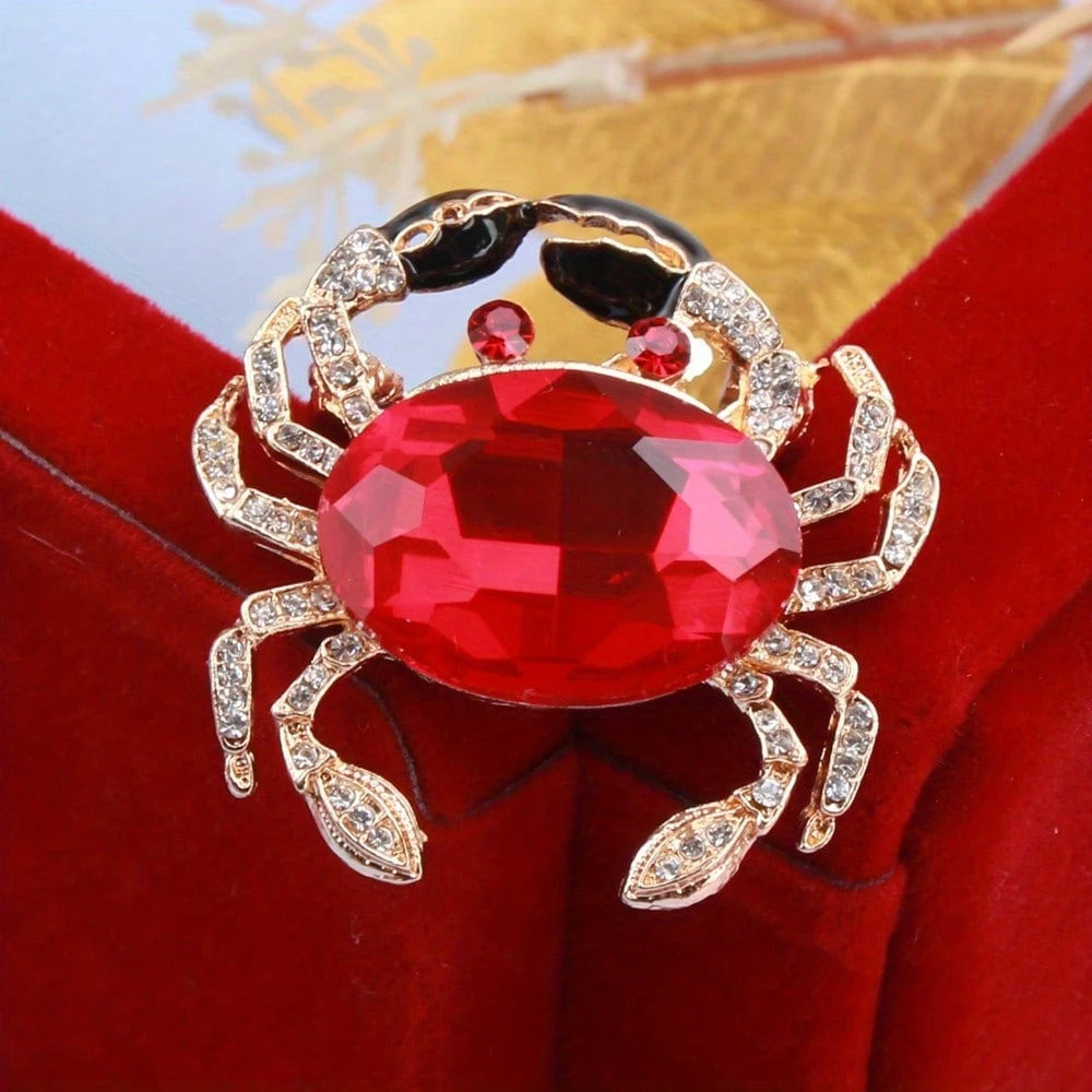Red Crab Brooch