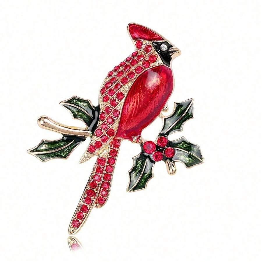 Cardinal Brooch