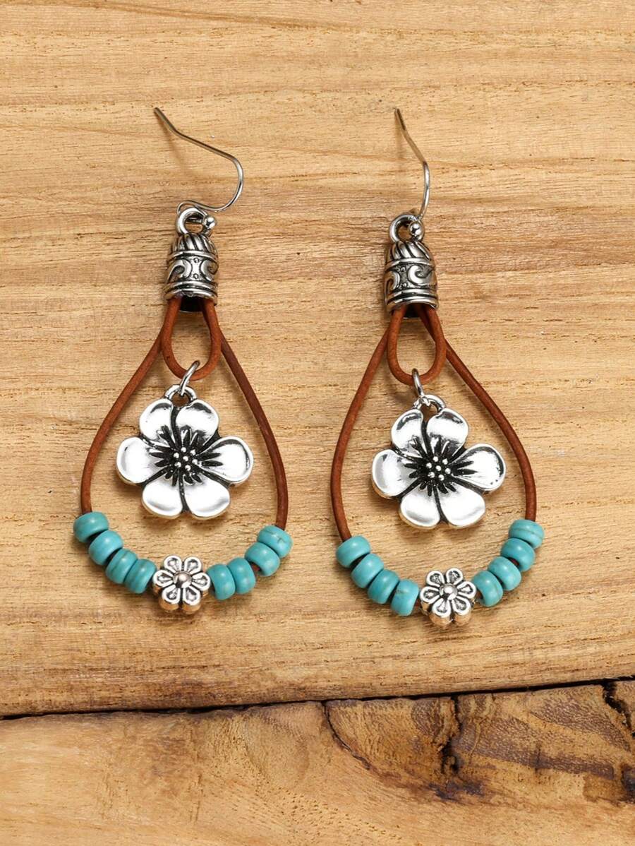 Turquoise Beaded Earring