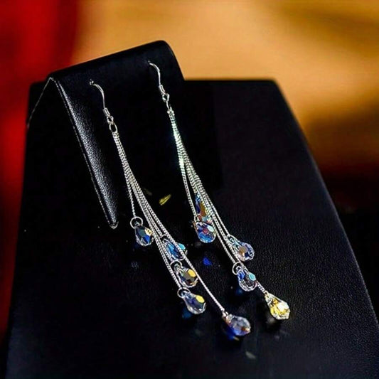 Elegant Tassel Temperament Water Drop Synthetic Earrings