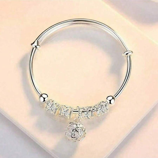Sterling Silver Ball Bangle Bracelet