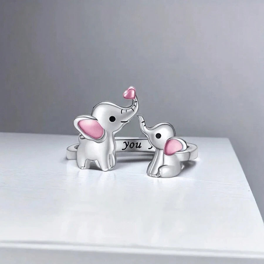 Elephant & Heart Shaped Ring