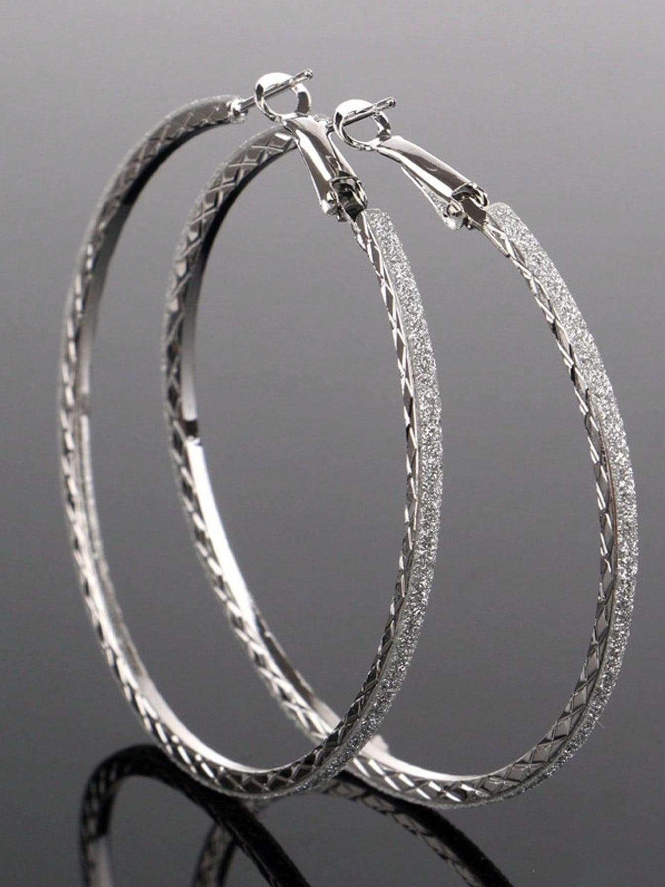 Large Silver Hoops