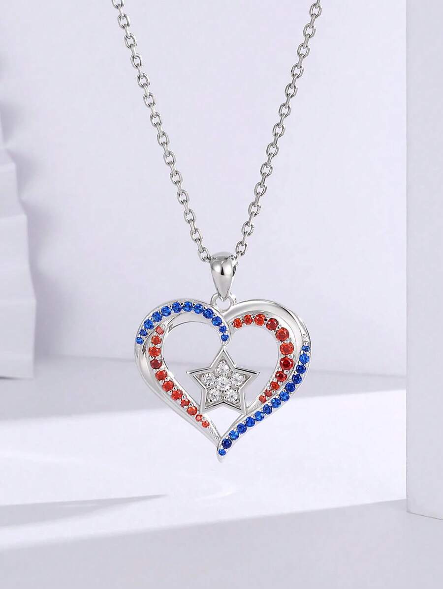 July 4th Heart Necklace