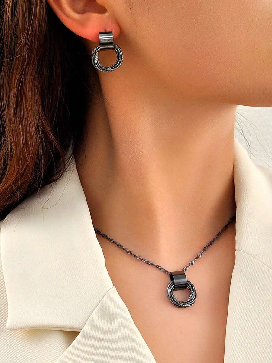 Ring Jewelry Set - Black