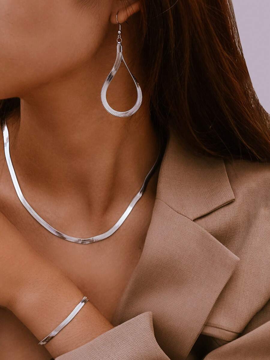 Snake Chain Set - Silver