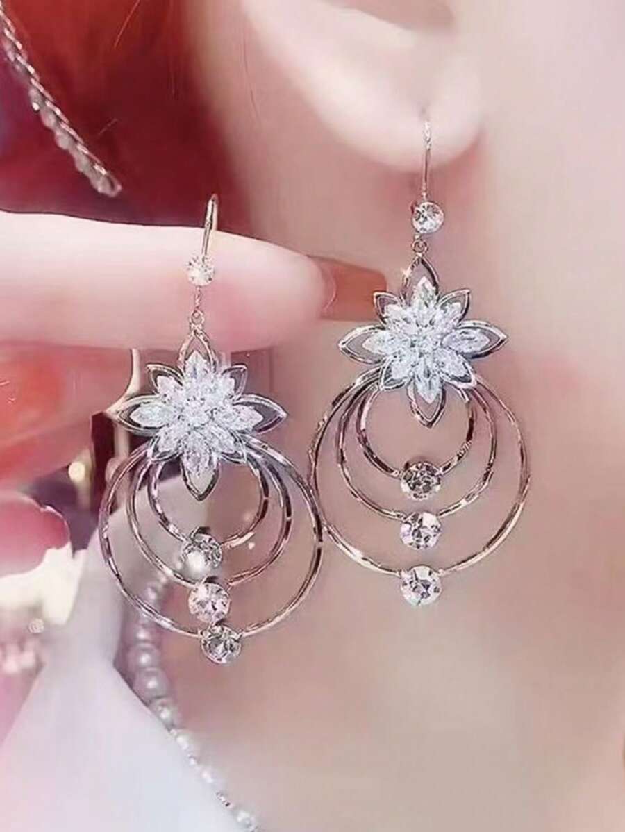 Big Round Circle Earring - White