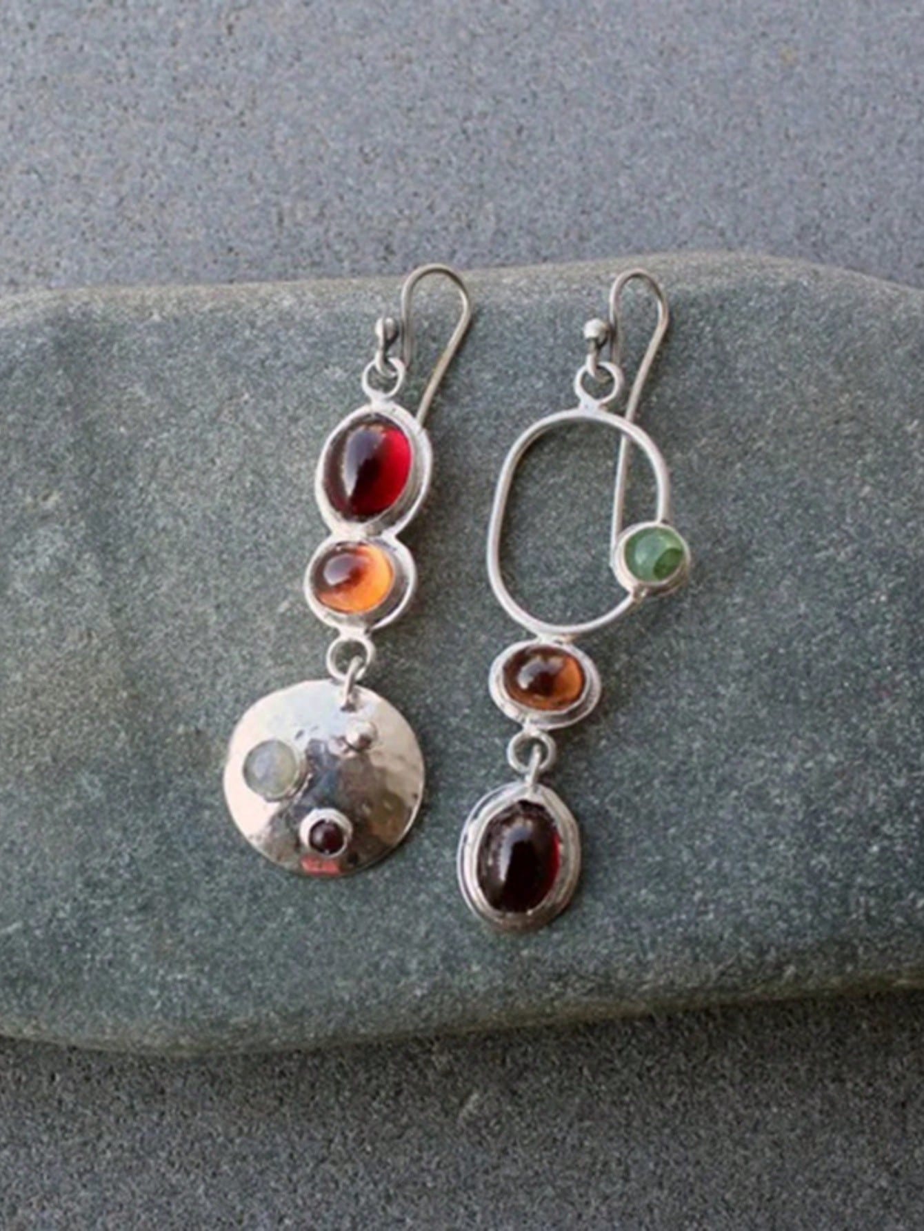 Geometric Asymmetry Handmade Earring