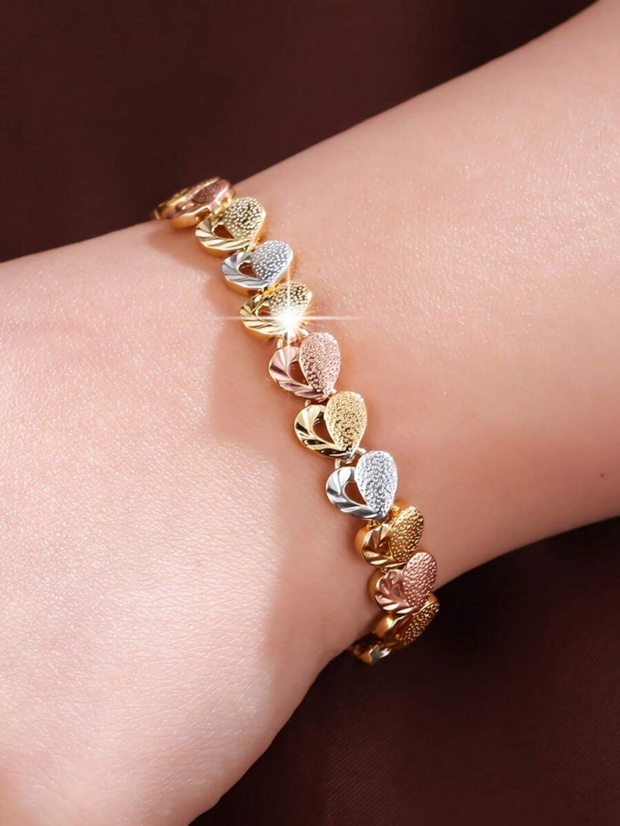 Heart Bracelet - Tri-Colored