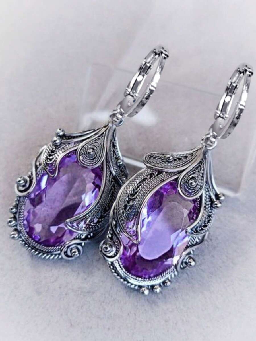 Teardrop Shaped Gemstone - Purple