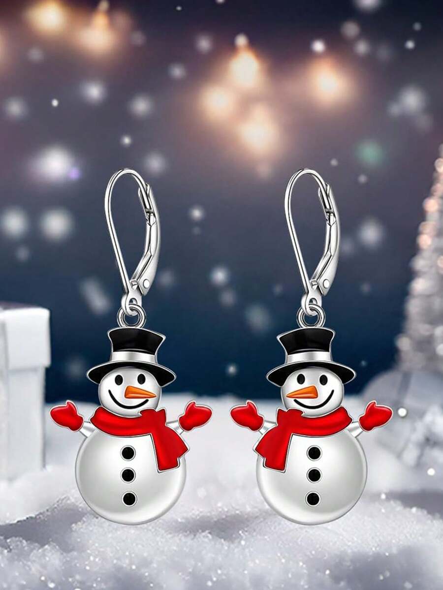 Snowman Earrings