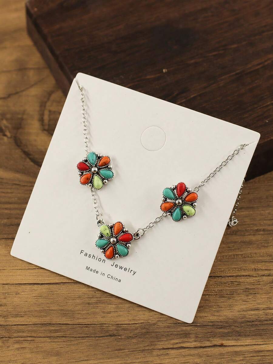 Small Flower Set - Colorful Crackle