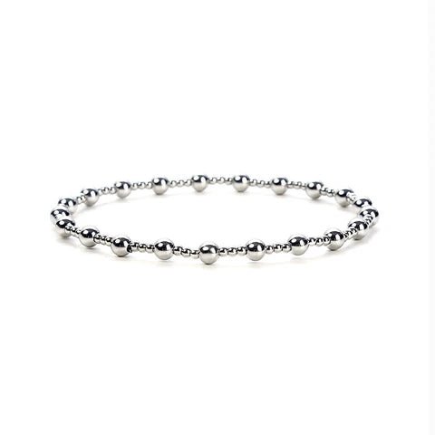 Basic Geometric Plating Bracelet - Silver