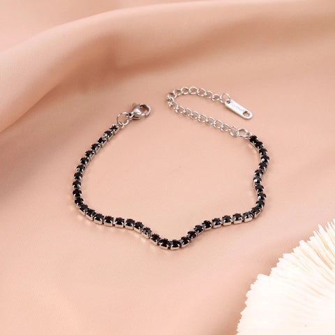 Rhinestone bracelet - Black