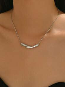 Rhinestone Pendant - Silver