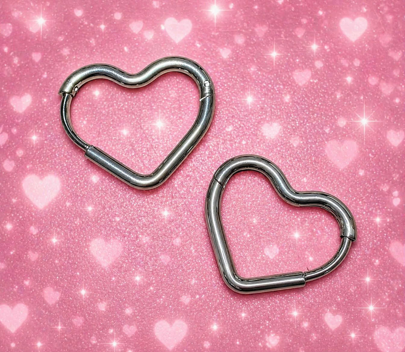 Heart Shaped Earring - Silver