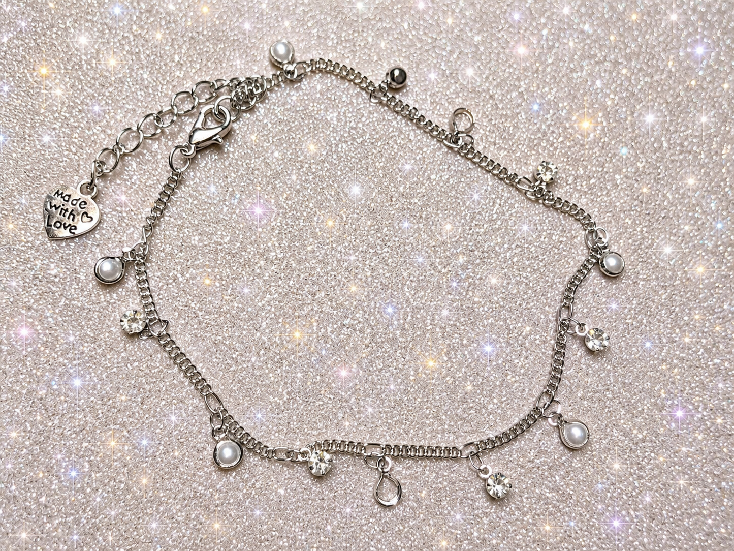 Custom Anklets - WATER You Waiting For? Anklet - White