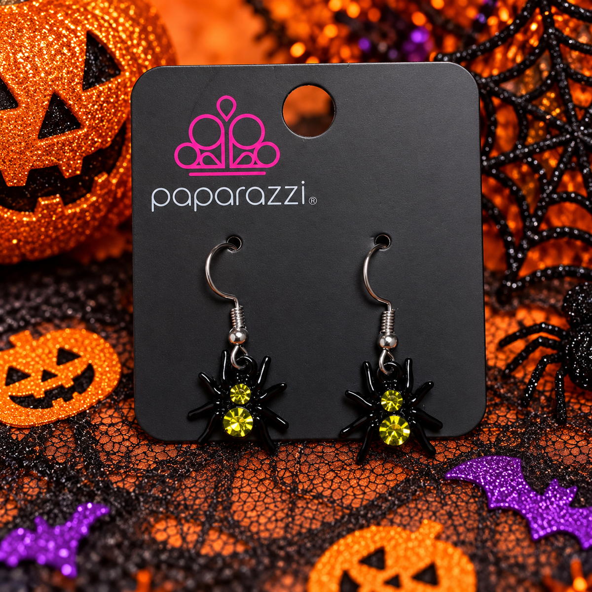 Spider Earring - Yellow
