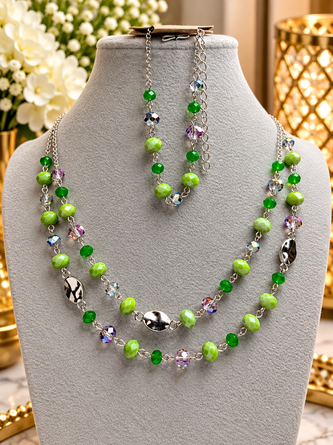 Custom Bracelet - Radiantly Rich - Green