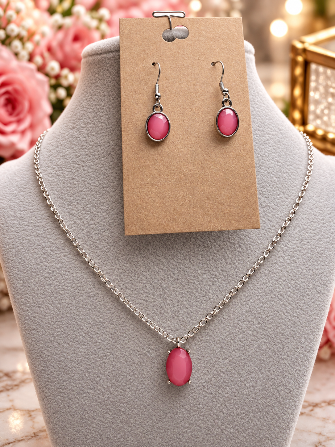 Custom Earrings - Small Acrylic Earrings - Pink