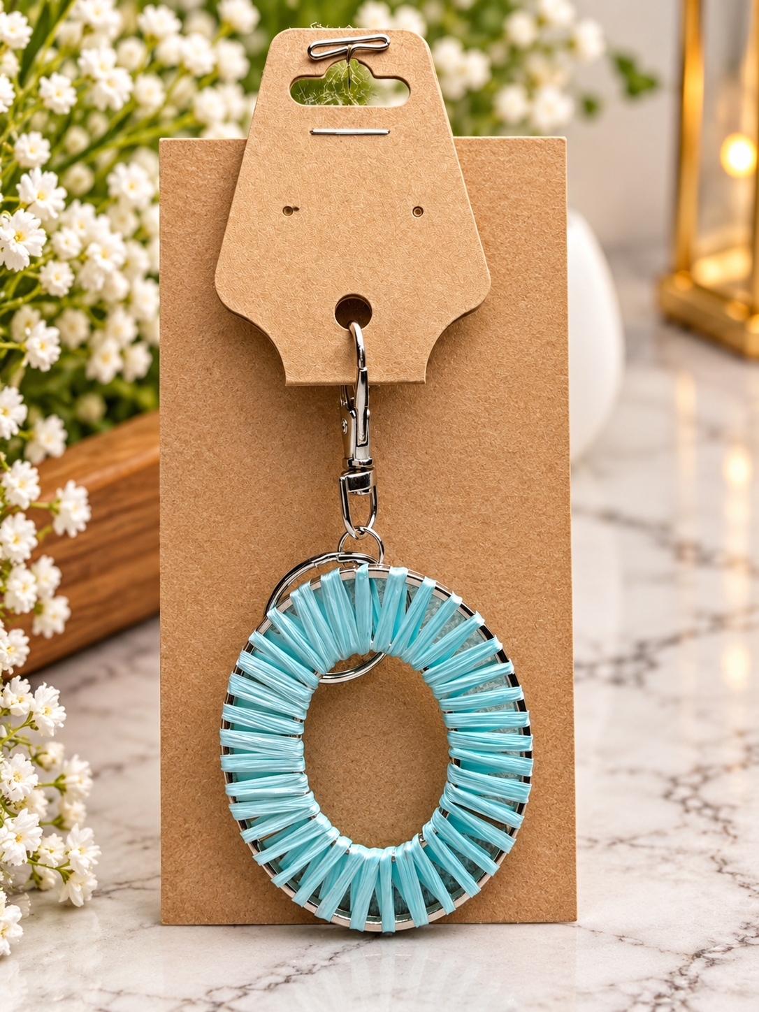 Bag Charm - Oval - Blue