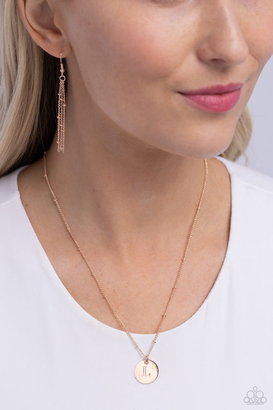 Initial Elegance - Rose Gold - L