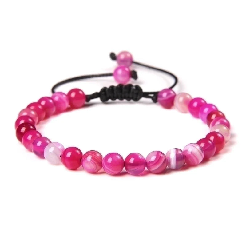 Pink Natural Stone Beaded Bracelets