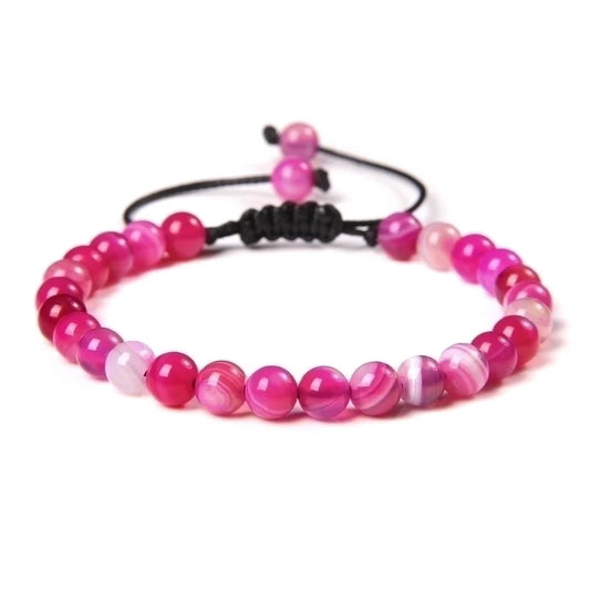 Pink Natural Stone Beaded Bracelets