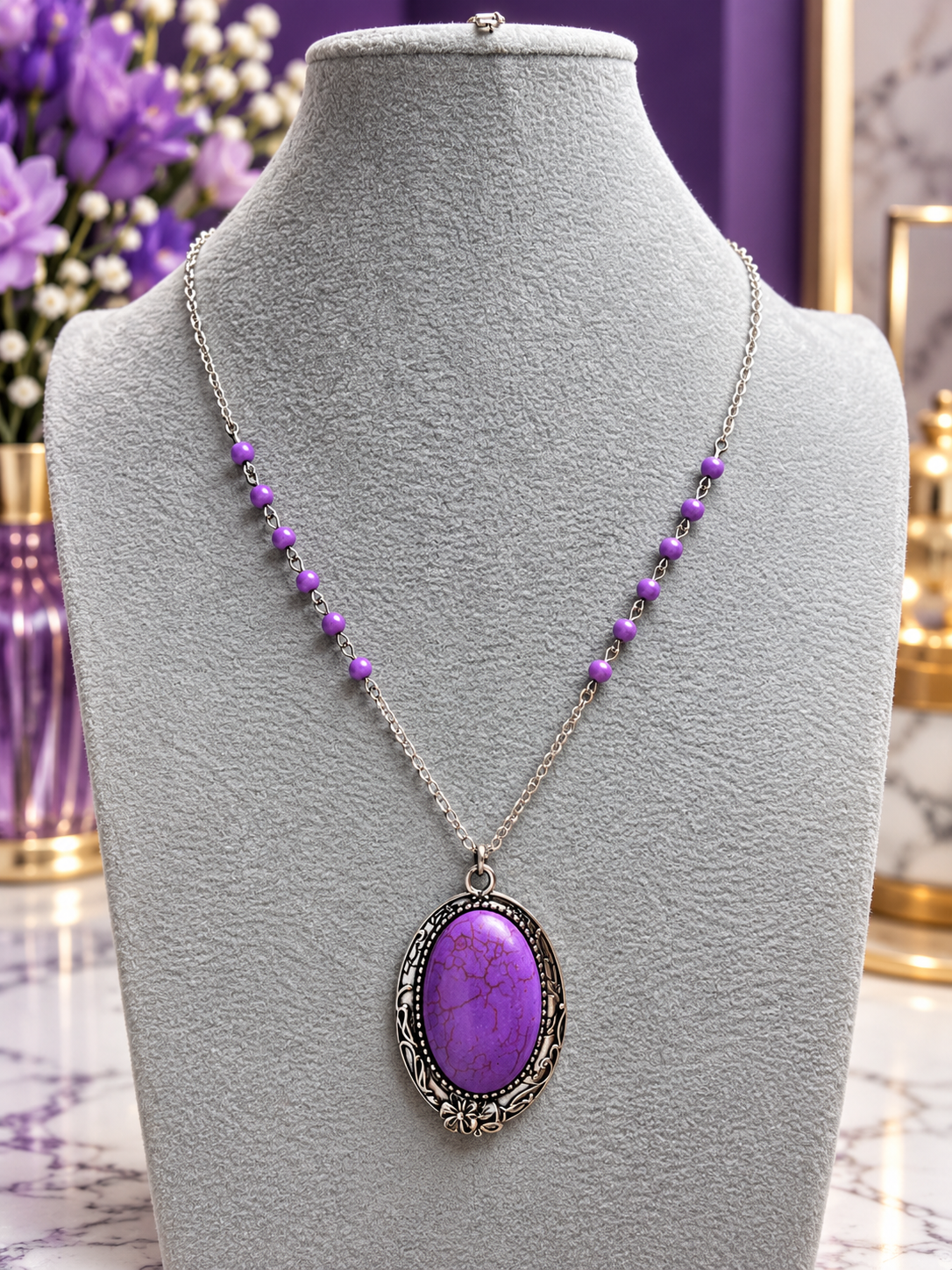 Custom Necklace - Plateau Paradise - Purple