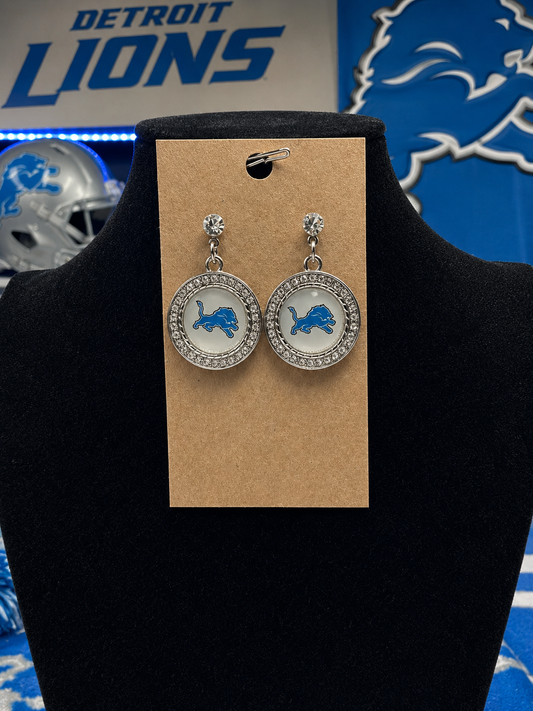 Custom Earrings - Detroit Lions