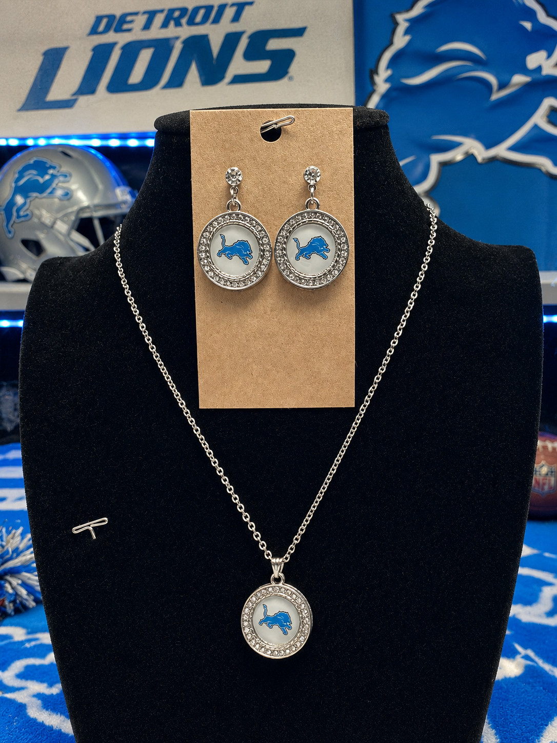Custom Earrings - Detroit Lions