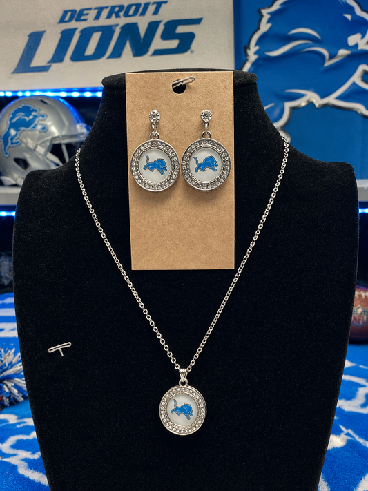 Custom Earrings - Detroit Lions