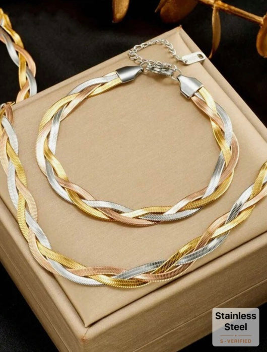 Three Colored Snake Chain Set