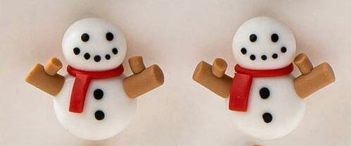 Clay Snowman Earrings