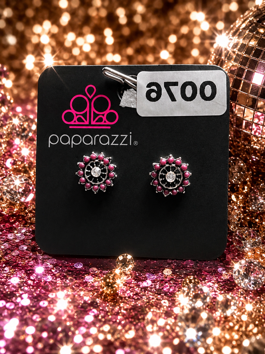 Stud Earrings - Purple