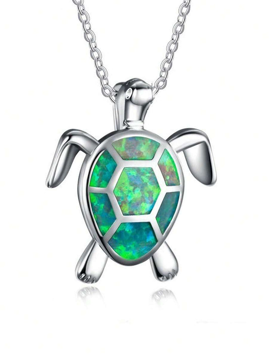 Green Turtle Necklace
