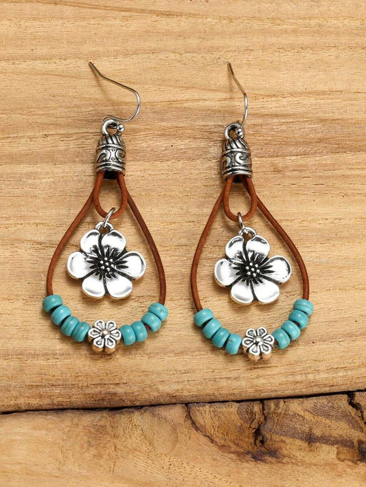 Turquoise Beaded Earring