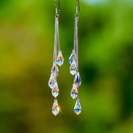 Elegant Tassel Temperament Water Drop Synthetic Earrings