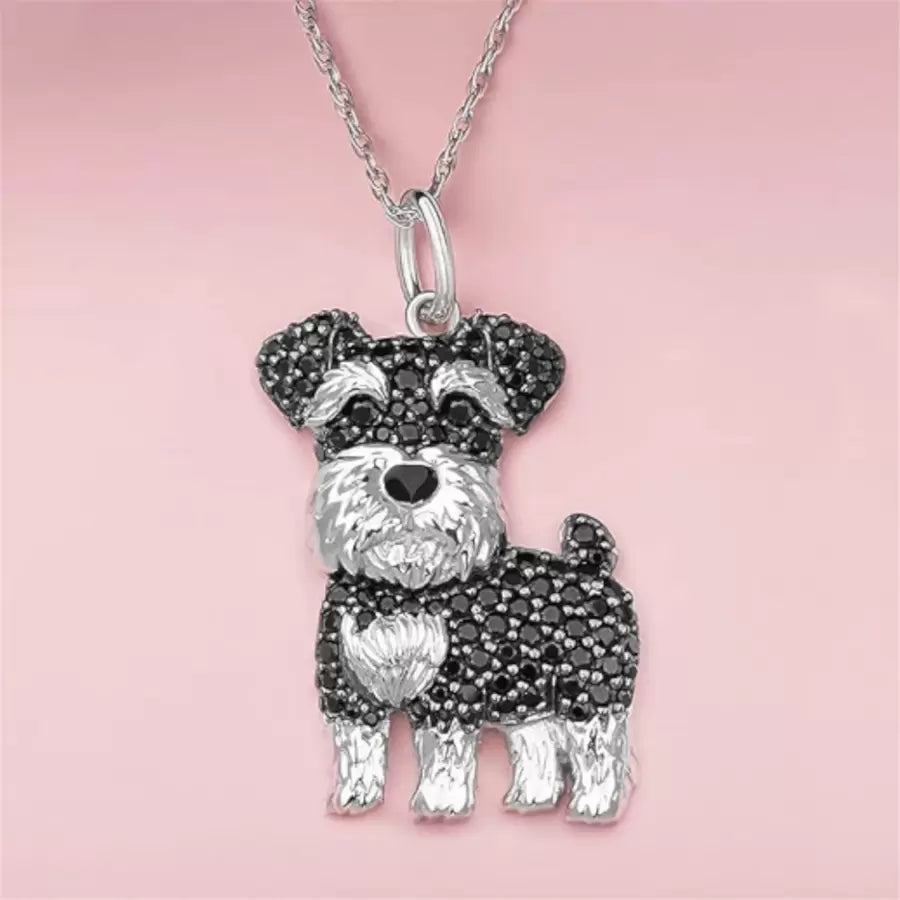 Schnauzer Earrings and Necklace