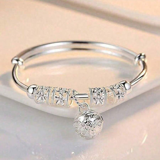 Sterling Silver Ball Bangle Bracelet