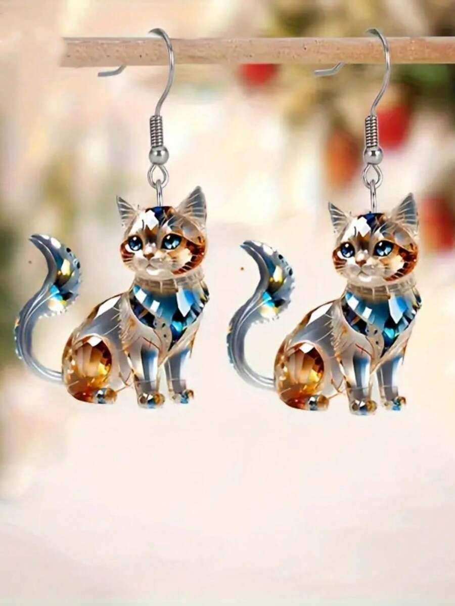 Acrylic Cat Earrings