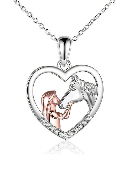 Heart & Horse Necklace