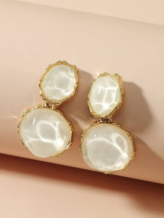 Round Drop Earrings