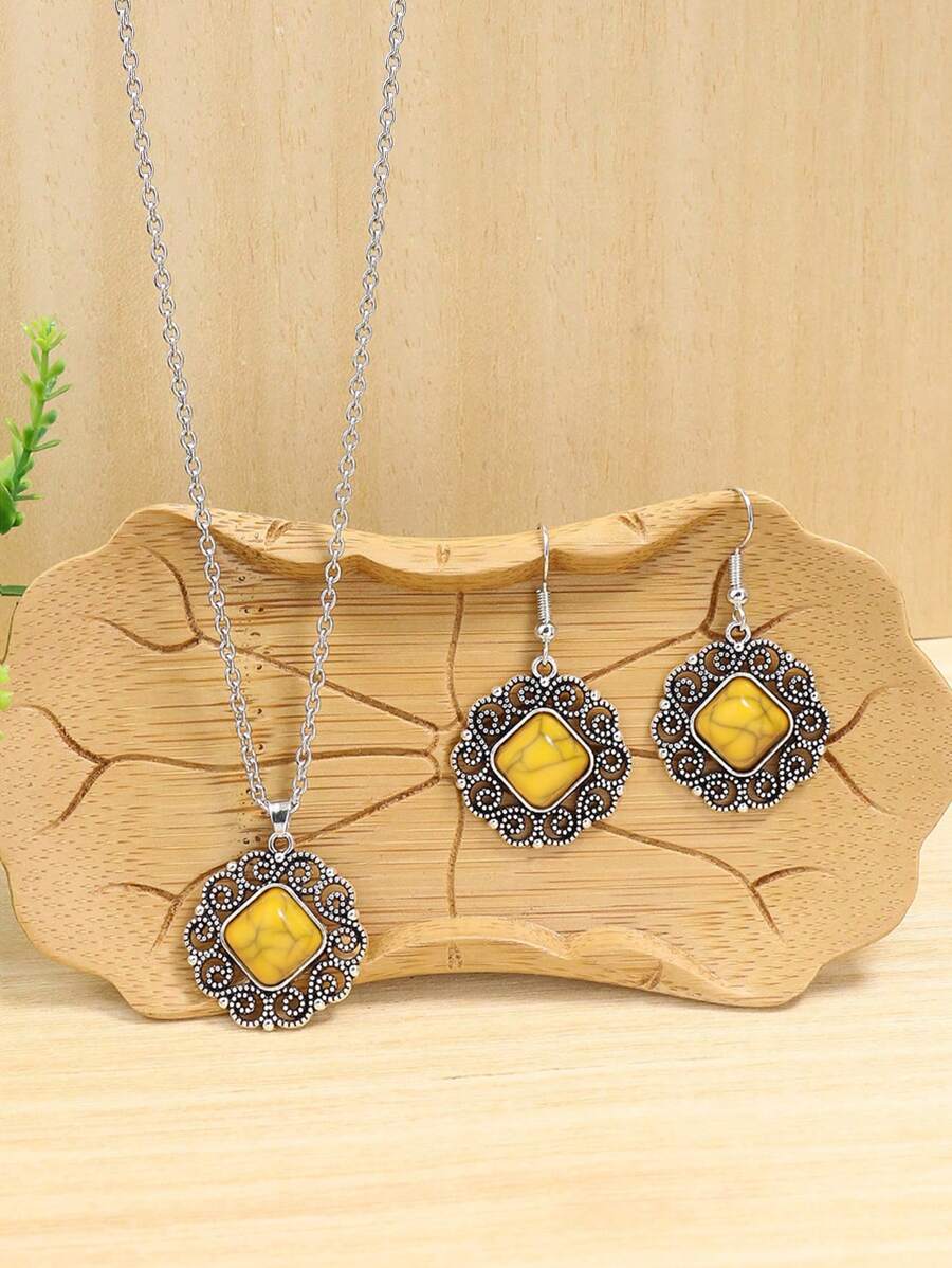 Crackle Stone Set - Yellow
