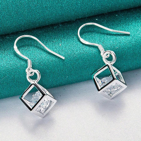 Hollow Cube Earrings