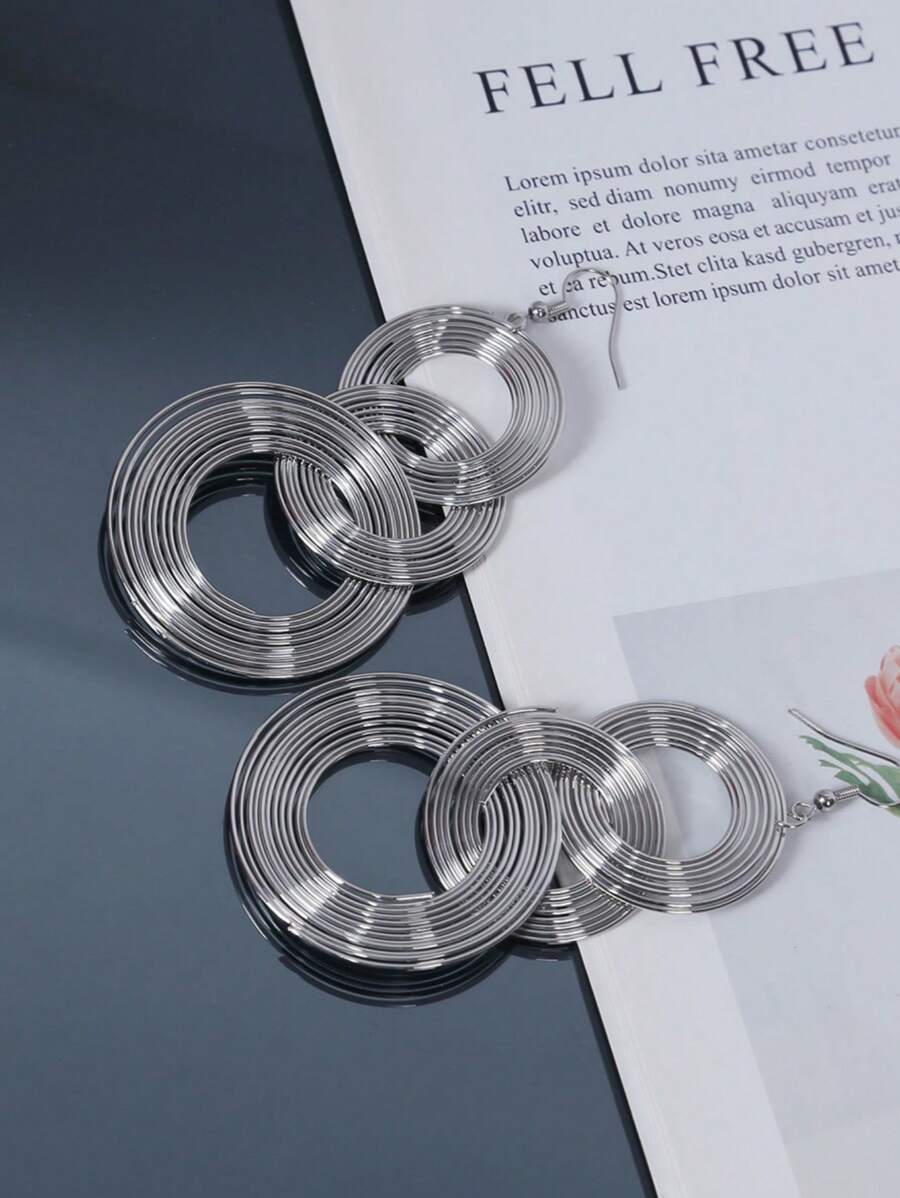 Multi-Layer Metal Circle Earrings