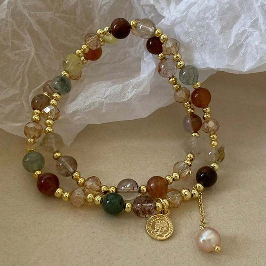 Crystal Pearl Beads Bracelet