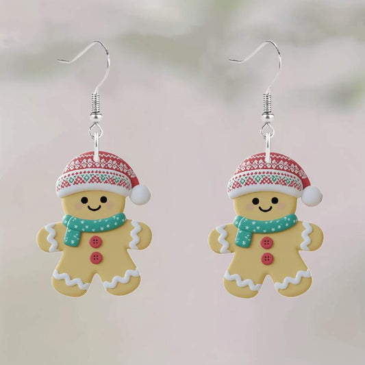Christmas Gingerbread Men Earrings