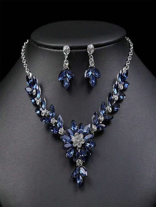 Floral Heirloom Collection Necklace - Blue