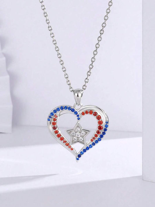 July 4th Heart Necklace